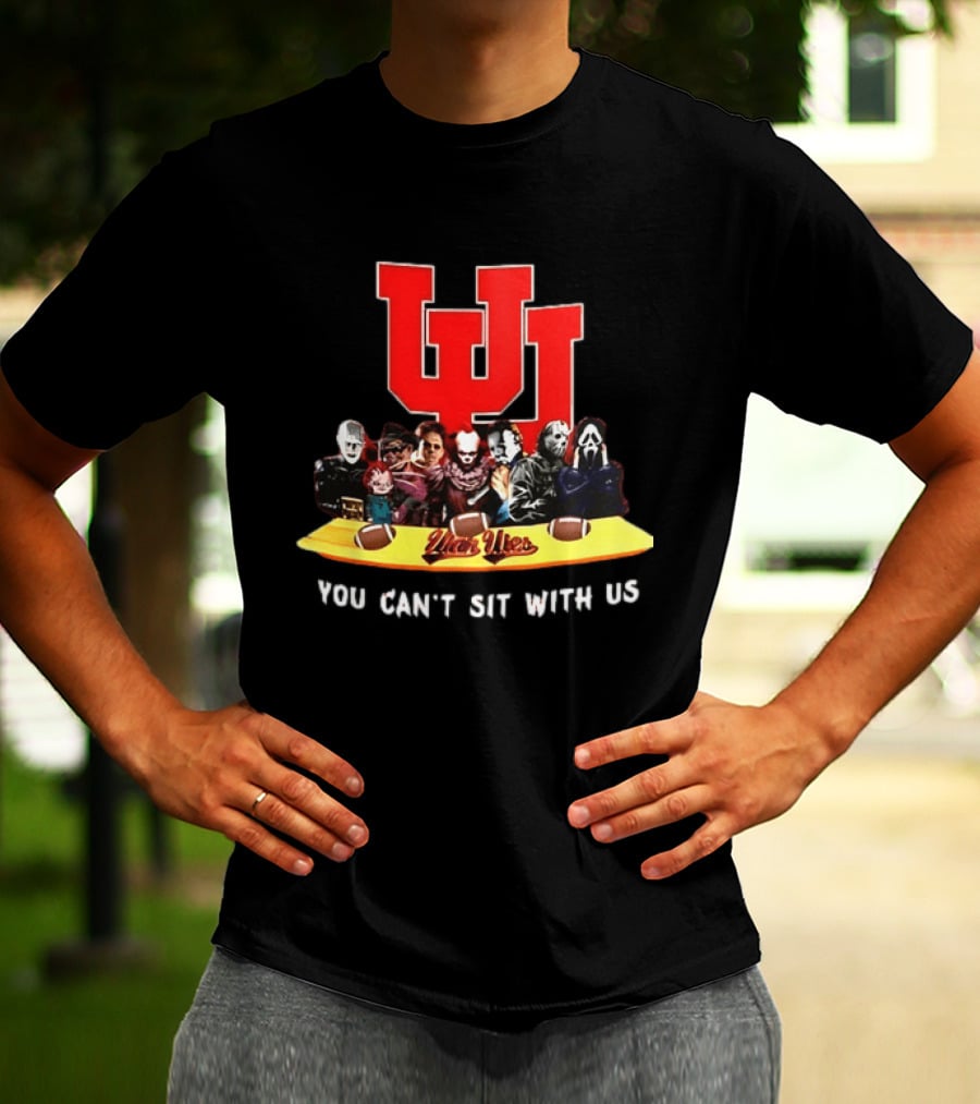 Utah Utes Halloween 2025 Horror Characters You Can't Sit With Us T-Shirt