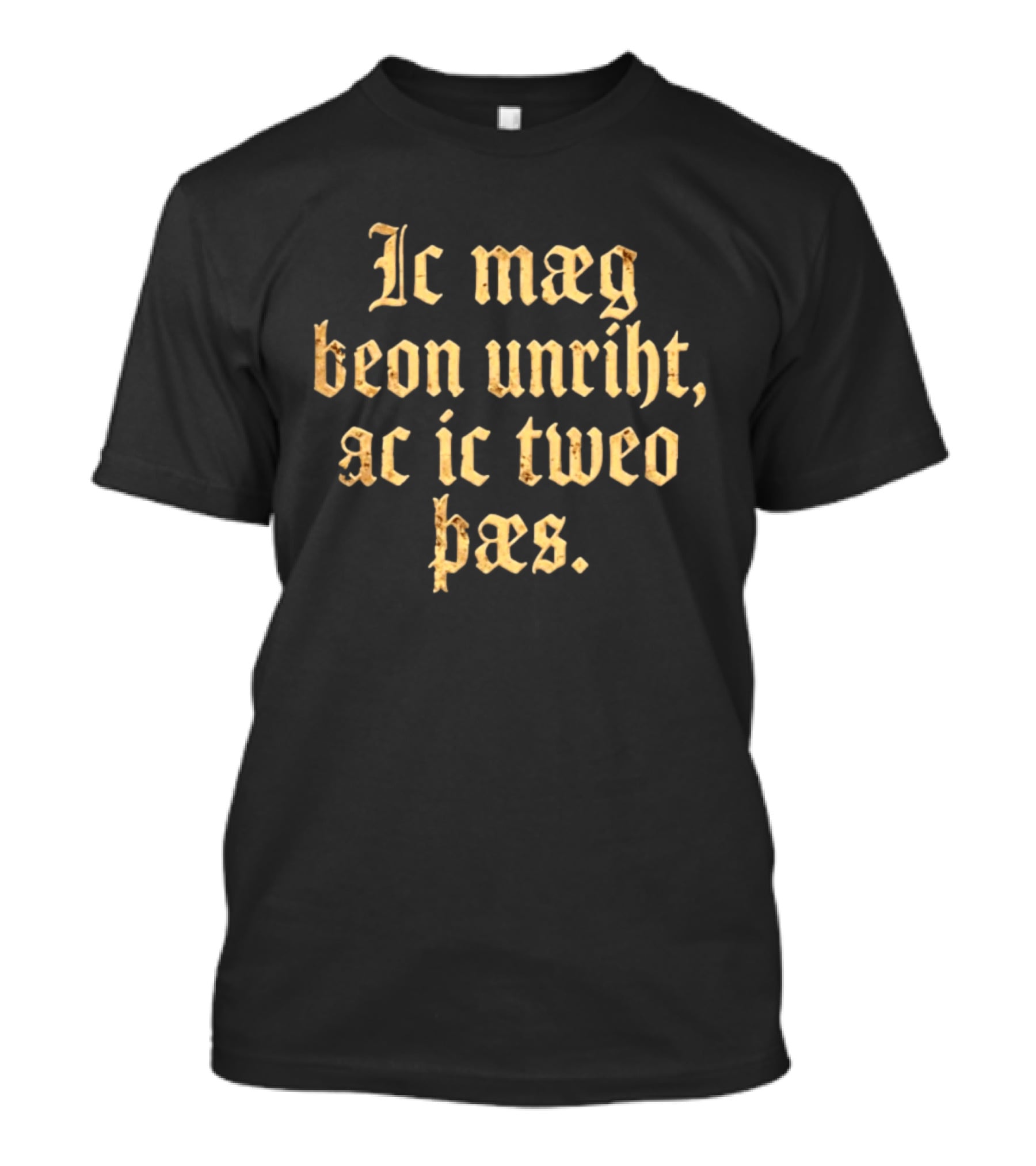 Ic Mæg Beon Unriht Ac Ic Tweo Þæs Old English Phrase T-Shirt