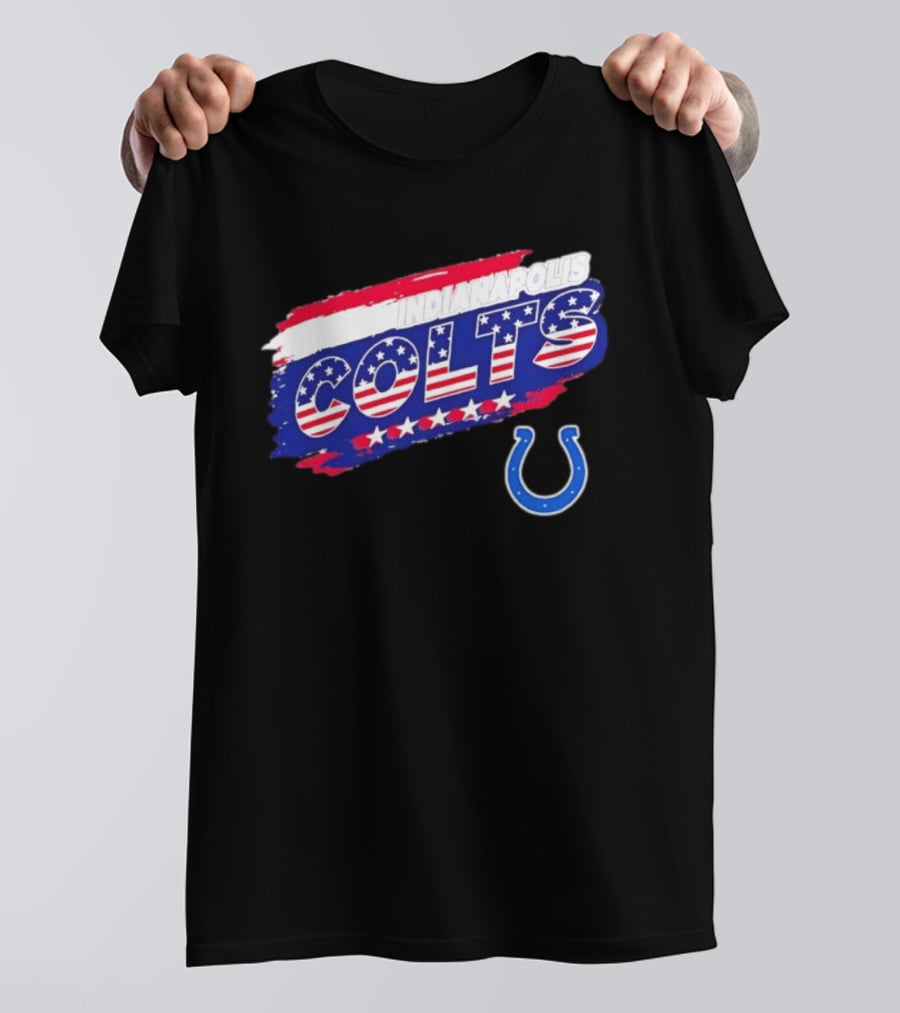 Indianapolis Colts American Flag Stars Stripes Patriotic T-Shirt
