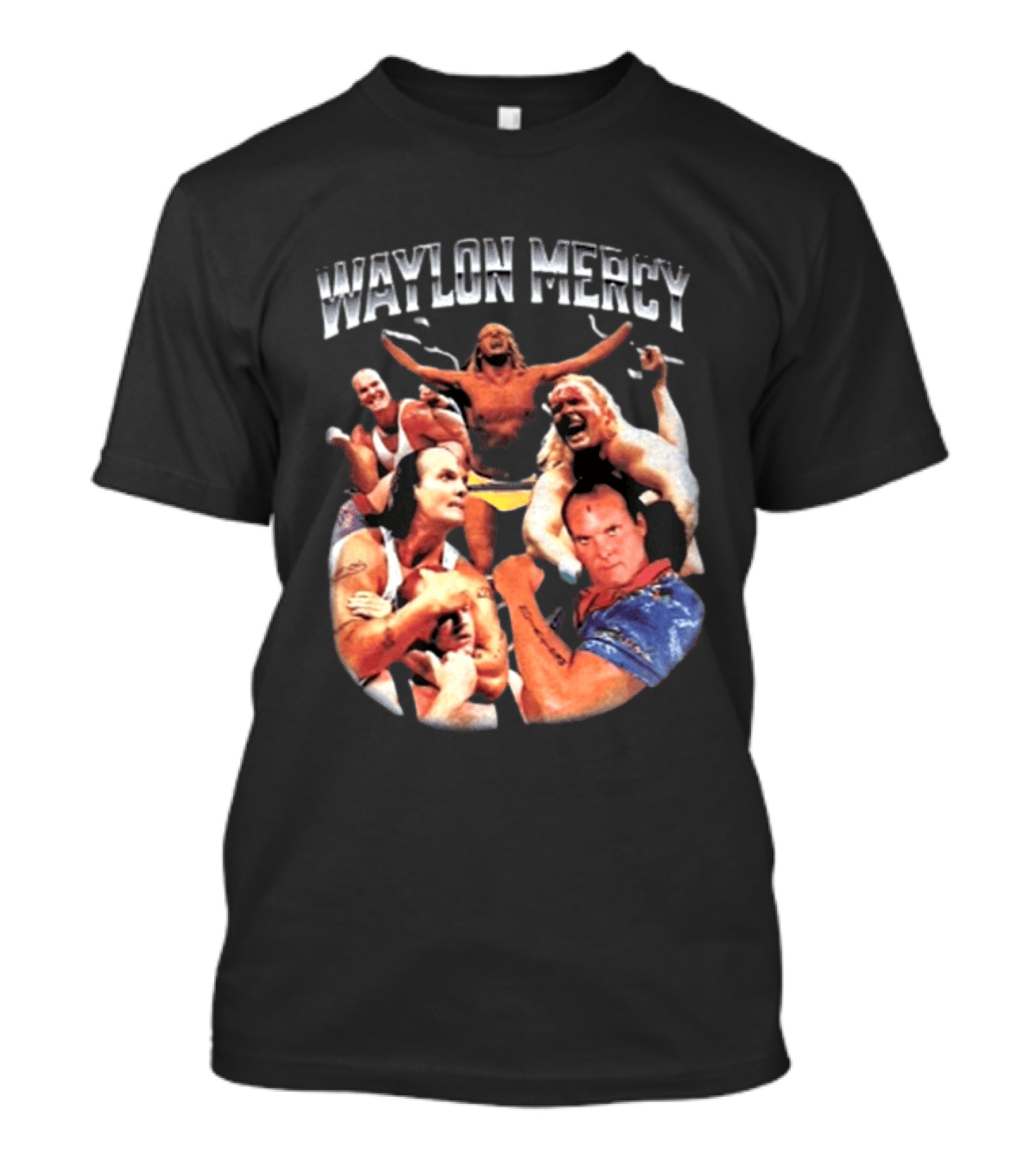 Waylon Mercy WWE Retro Wrestling Kevin Owens Collage T-Shirt
