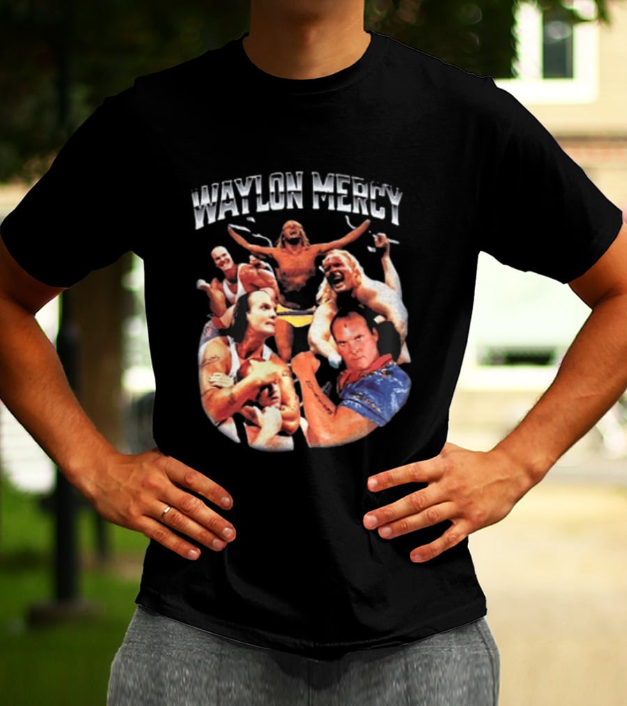 Waylon Mercy WWE Retro Wrestling Kevin Owens Collage T-Shirt