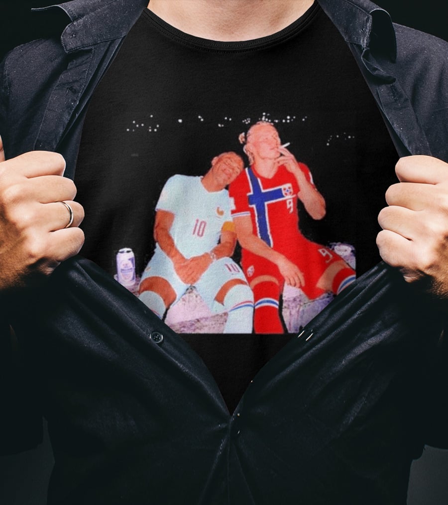 Kylian Mbappé France 10 Erling Haaland Norway 9 Soccer Friendship Fan T-Shirt
