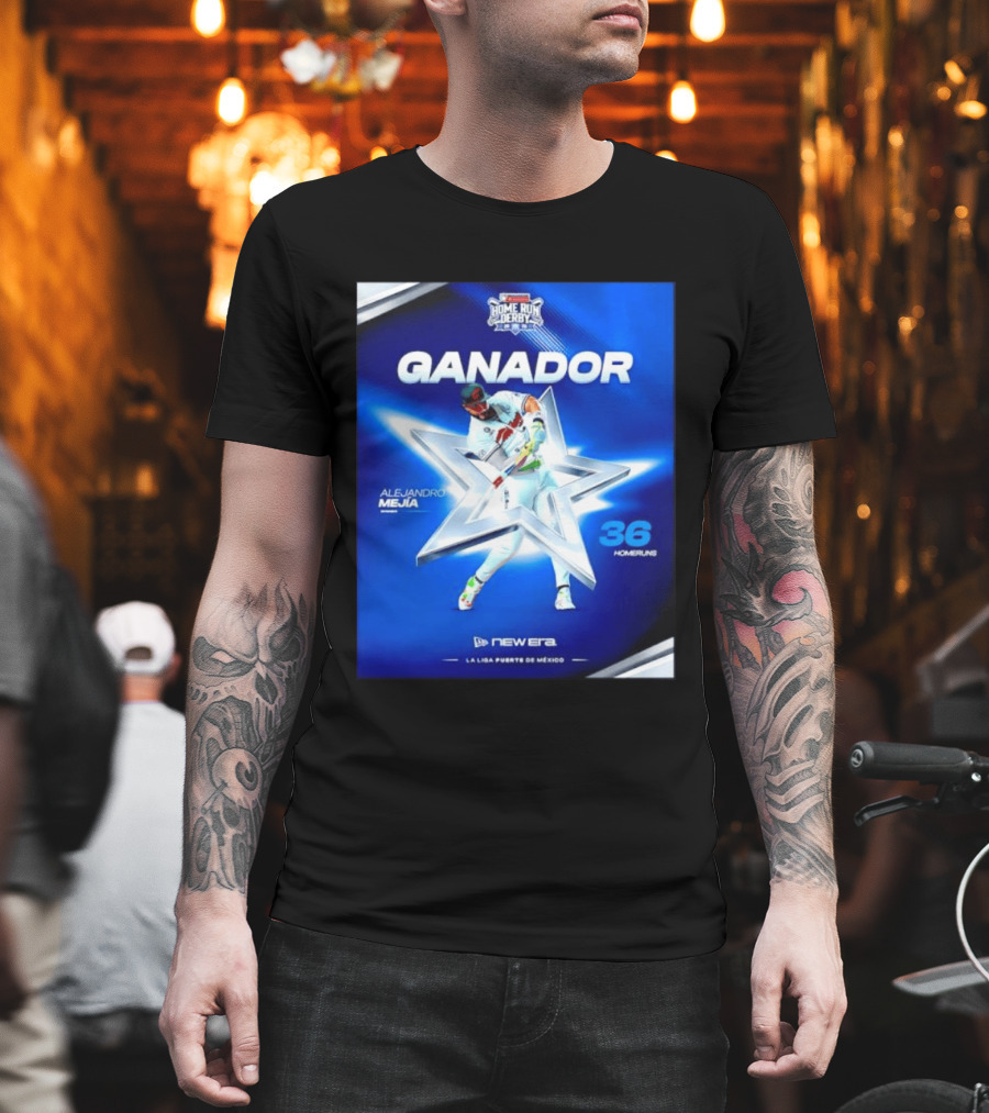 Ganador Alejandro Mejía Home Run Derby 36 Homeruns La Liga Fuerte De México T-Shirt