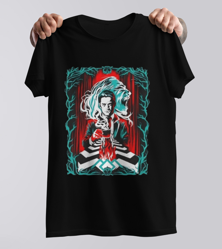Agent Dale Cooper Bob Twin Peaks Coffee Mystery Scene T-Shirt