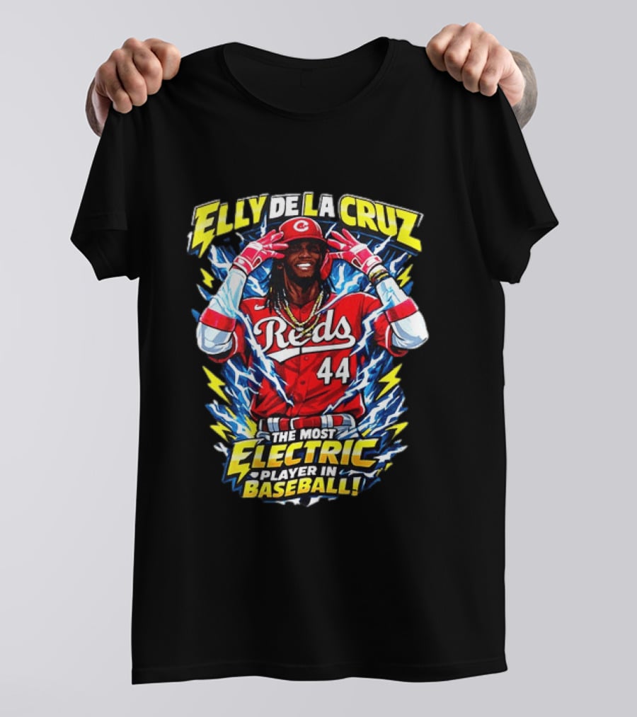 Elly De La Cruz Reds 44 The Most Electric Player In Baseball T-Shirt