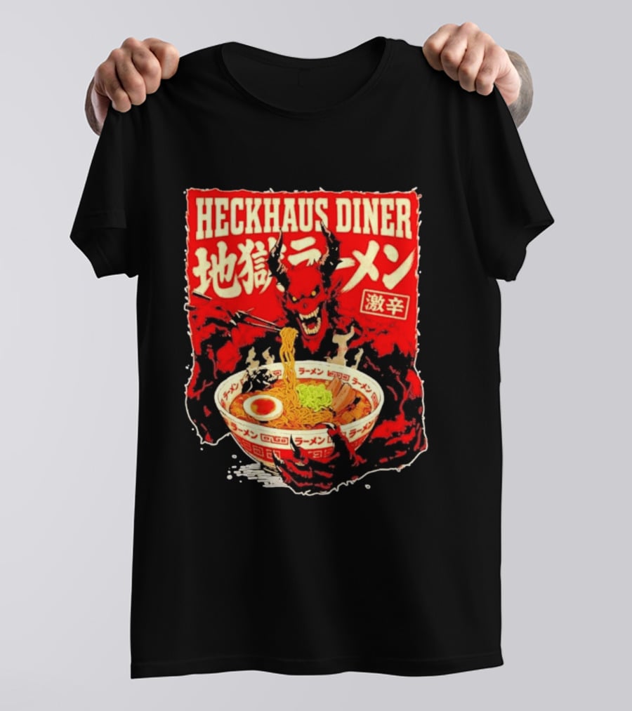 Heckhaus Diner Hell Ramen Devil Spicy Challenge T-Shirt