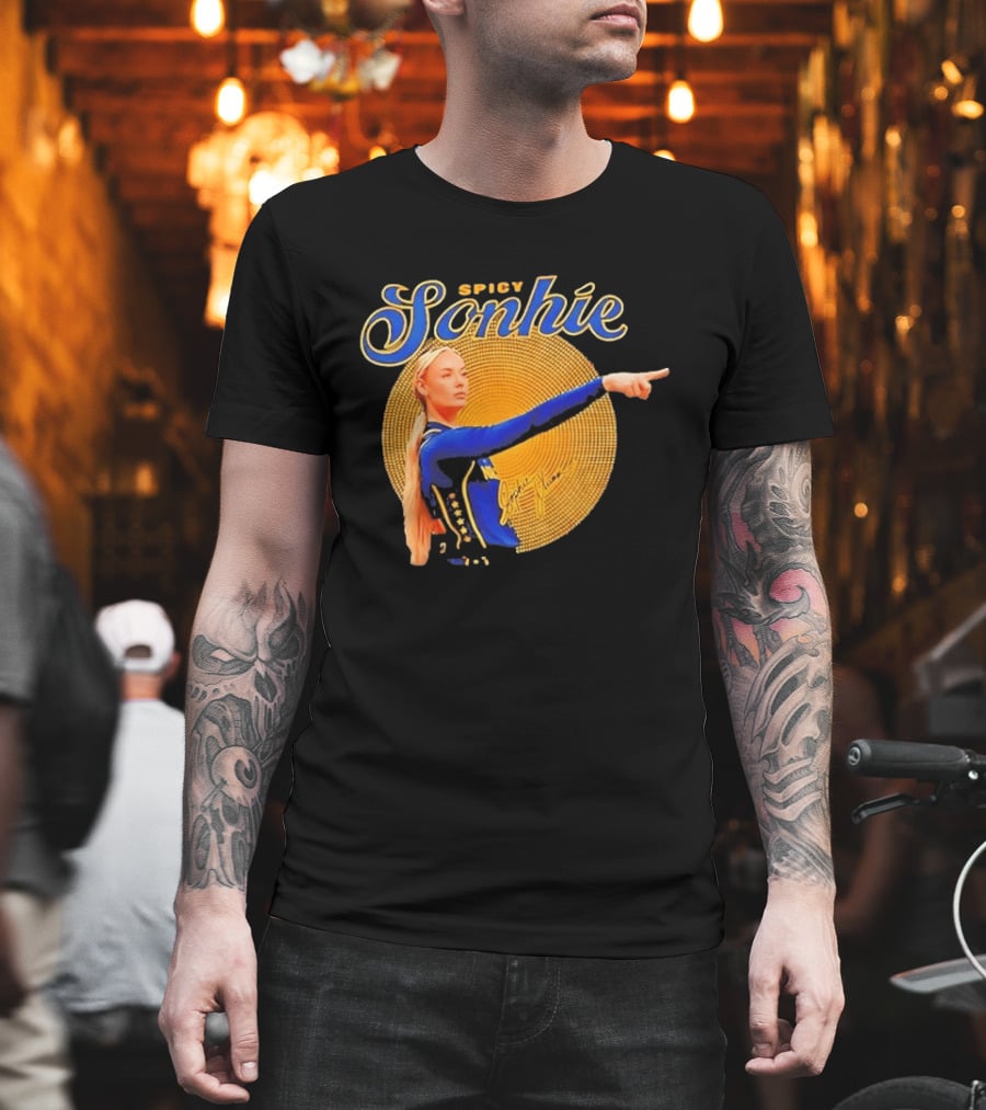 Spicy Sonhie Sophie Cunningham Signature Indiana Fever Basketball T-Shirt