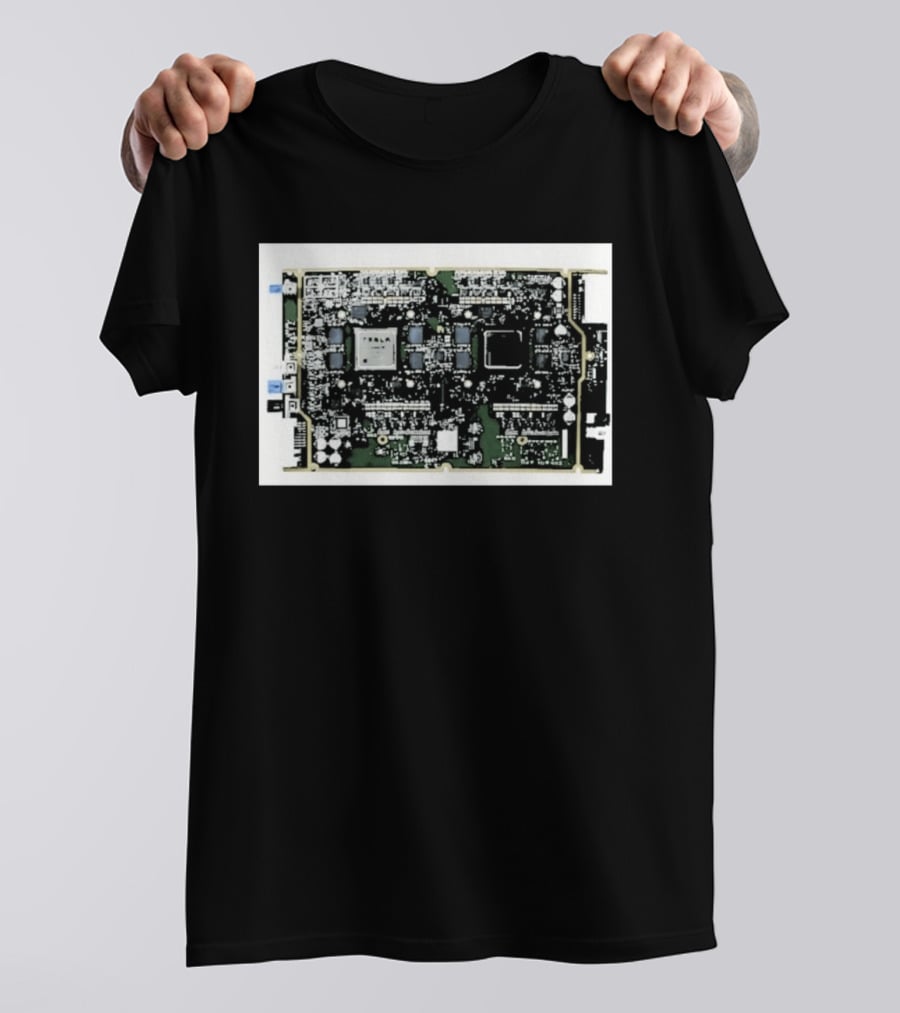 Tesla HW4 Brain Circuit Board Computer Chip Technology T-Shirt