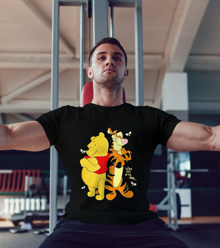 Lifes Better With Homies Winnie The Pooh And Tigger Bees T-Shirt