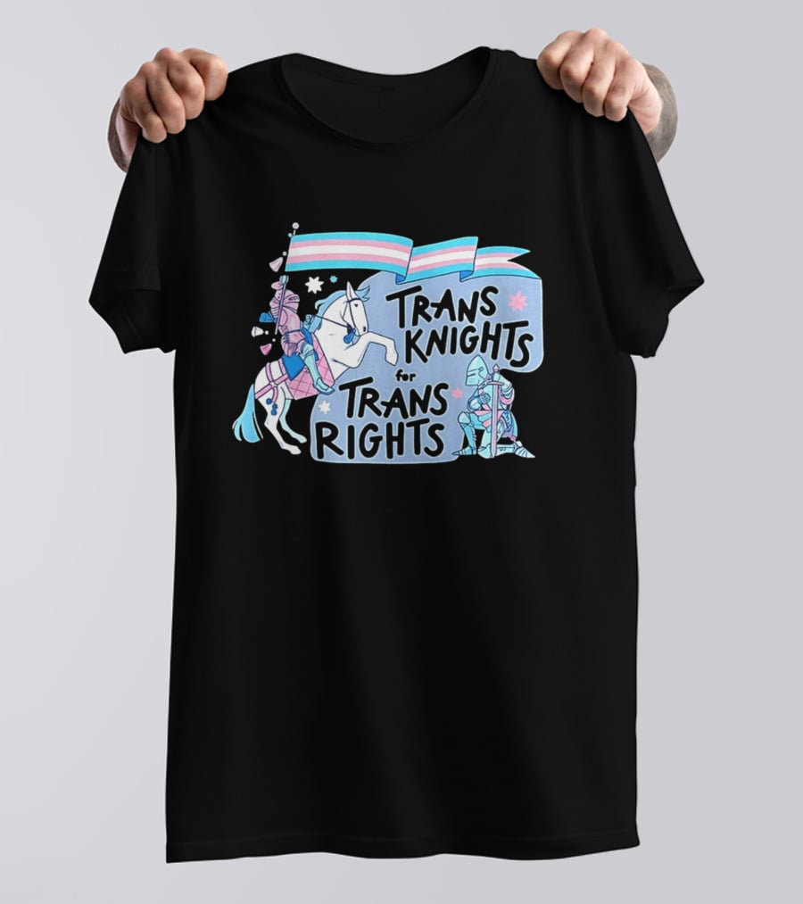 Trans Knights For Trans Rights LGBTQ+ Pride Horseback Armor T-Shirt