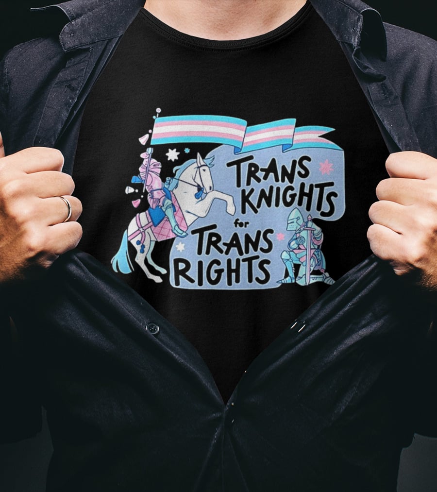 Trans Knights For Trans Rights LGBTQ+ Pride Horseback Armor T-Shirt