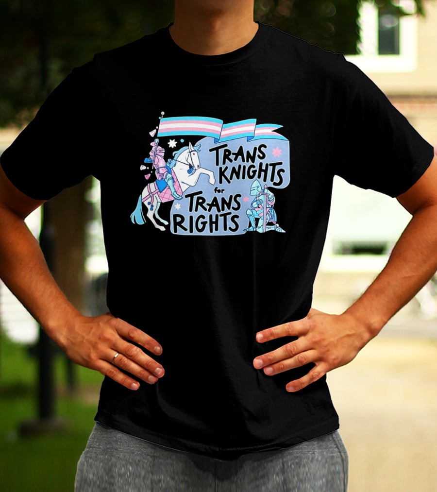 Trans Knights For Trans Rights LGBTQ+ Pride Horseback Armor T-Shirt