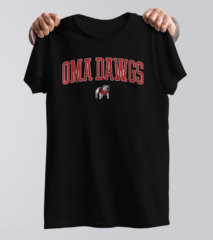 Oma Dawgs Georgia Bulldogs Baseball Bulldog T-Shirt