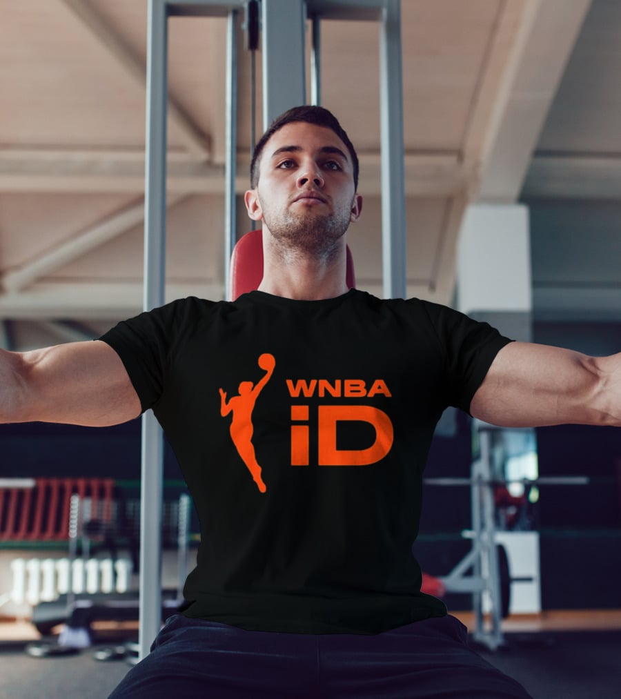 WNBA ID Basketball Silhouette Orange T-Shirt