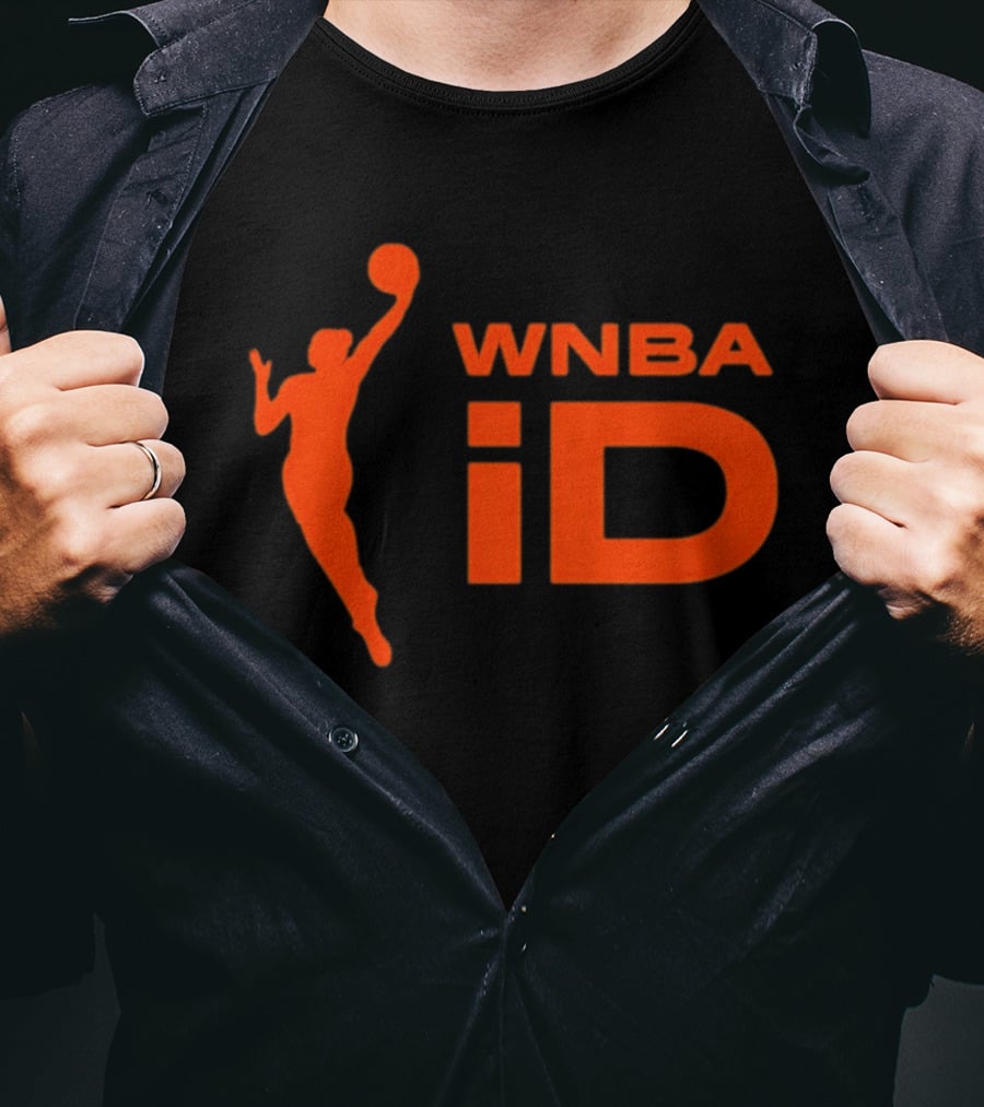 WNBA ID Basketball Silhouette Orange T-Shirt