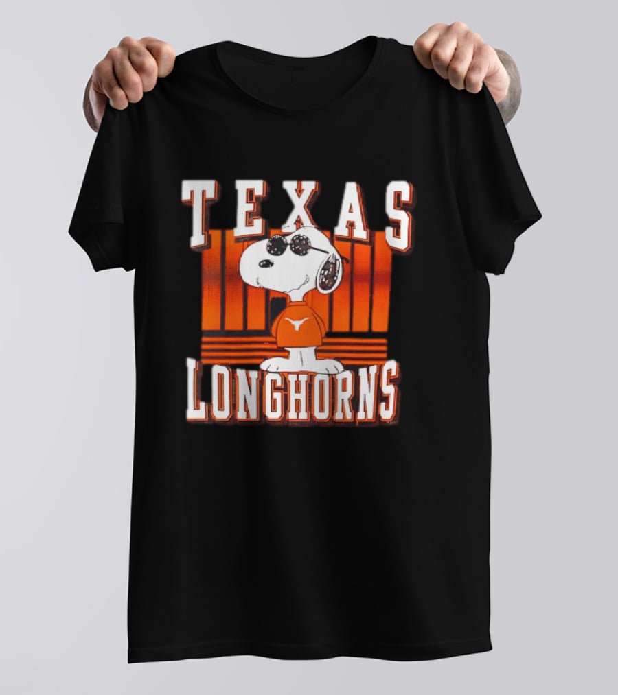 Texas Longhorns Snoopy Sunglasses Peanuts T-Shirt