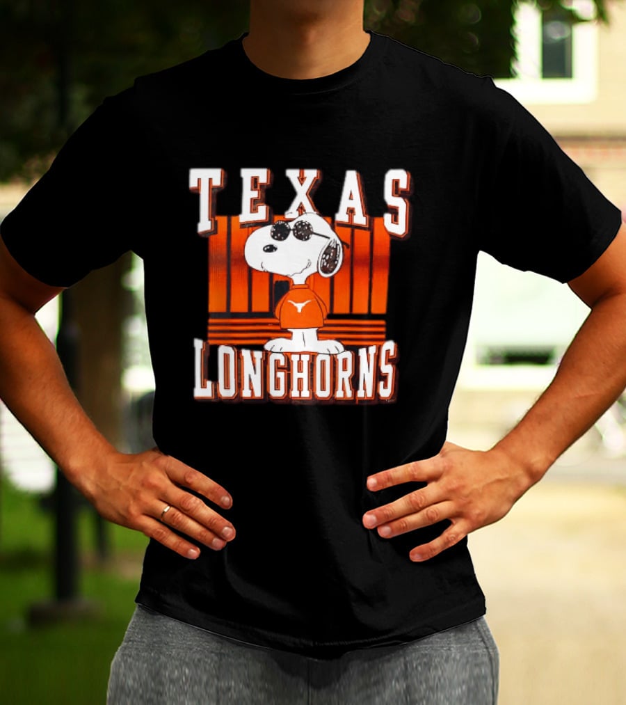 Texas Longhorns Snoopy Sunglasses Peanuts T-Shirt