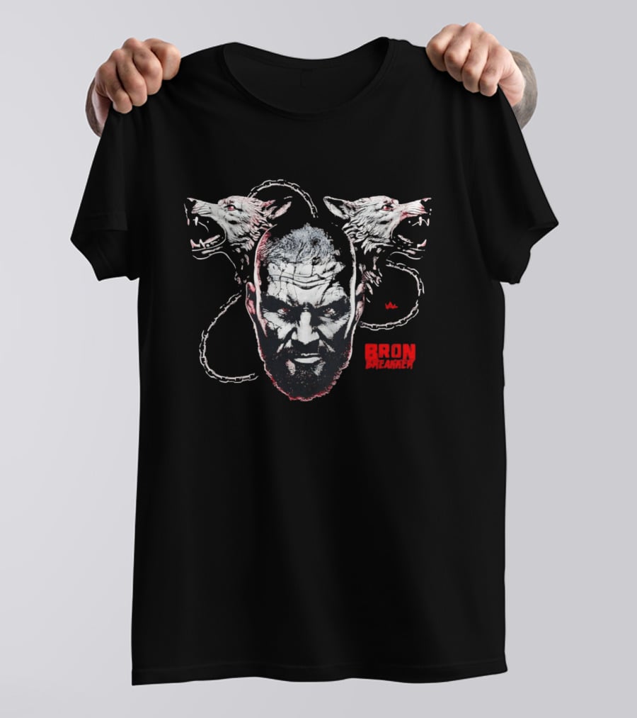 WWE Bron Breaker Wolf Chain Graphic Men's Top T-Shirt