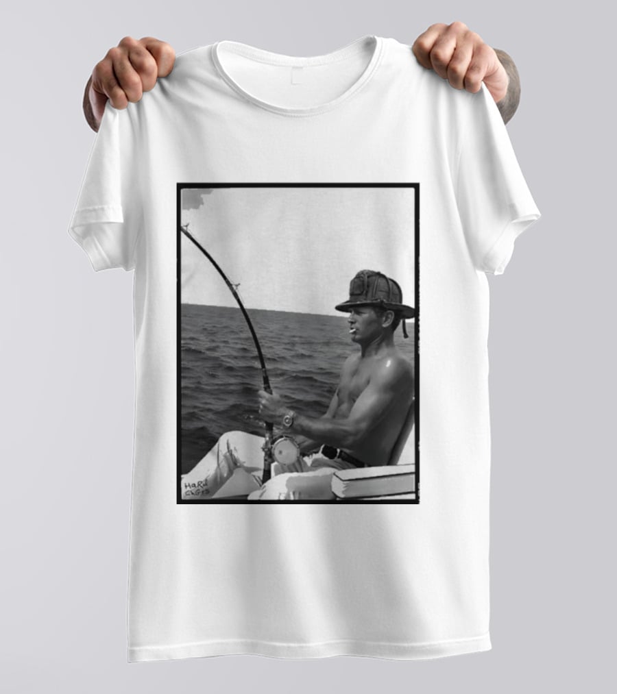 Paul Newman Fishing Wrk Hrd Ply Hrd HARRISON1973 T-Shirt