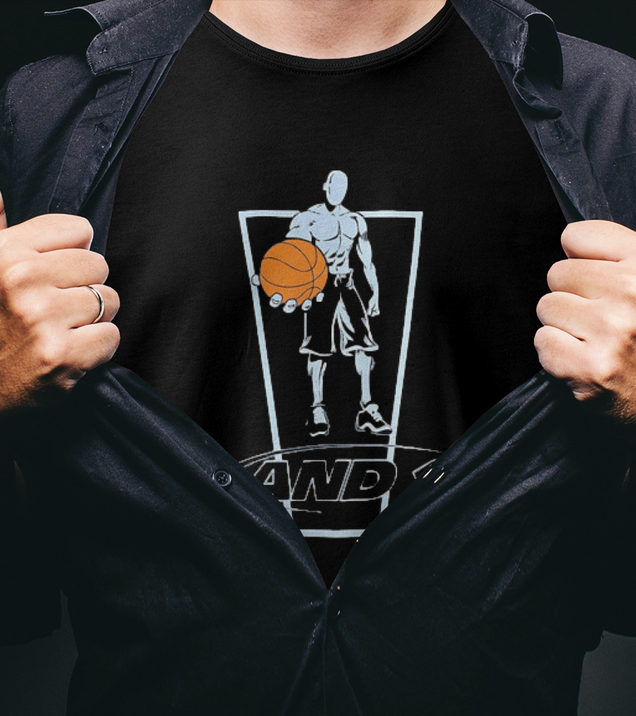 AND 1 Basketball Player With Orange Ball T-Shirt