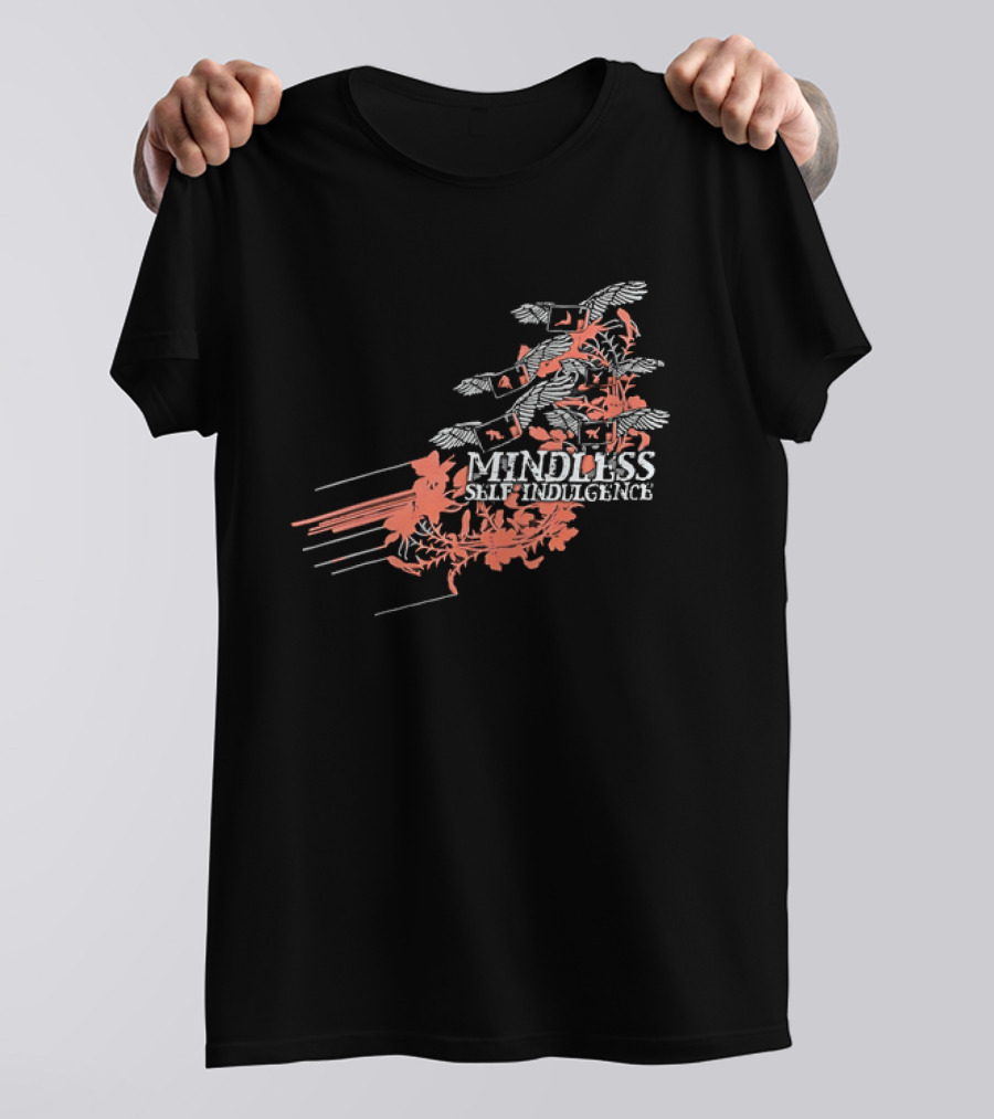 Band Mindless Self Indulgence Flying Monitors Floral Motifs T-Shirt
