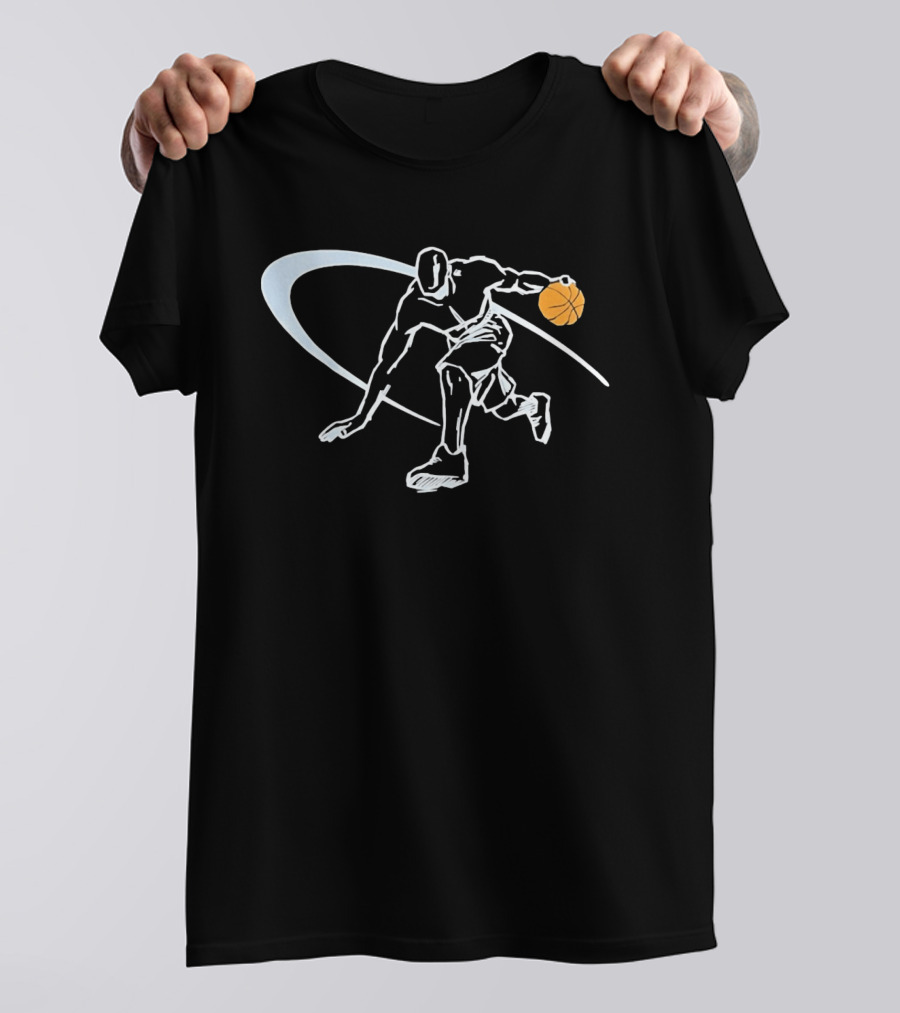Basketball Player Dribbling Motion With Dynamic Arc T-Shirt
