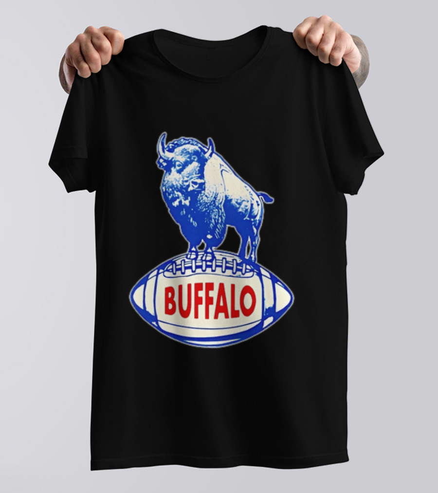 Buffalo Bills Vintage Standing Bison On Football Retro Nostalgia T-Shirt