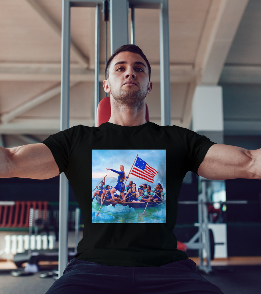 Indiana Fever Crossing The Delaware With Floaties Basketball Team T-Shirt