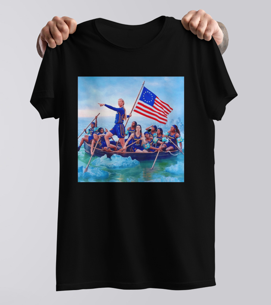 Indiana Fever Crossing The Delaware With Floaties Basketball Team T-Shirt