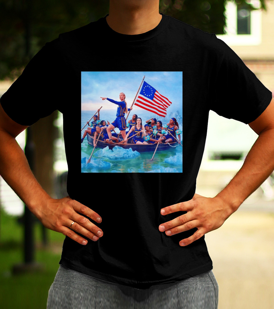 Indiana Fever Crossing The Delaware With Floaties Basketball Team T-Shirt