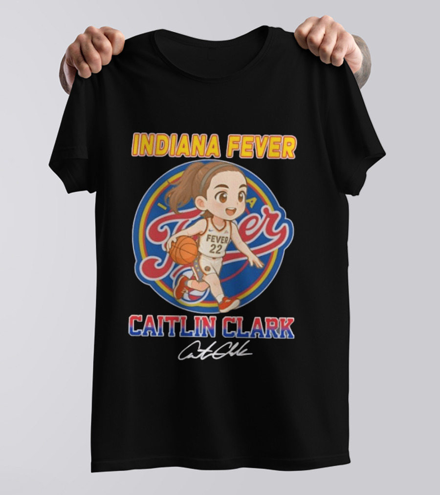 Indiana Fever Basketball Caitlin Clark Chibi Anime T-Shirt