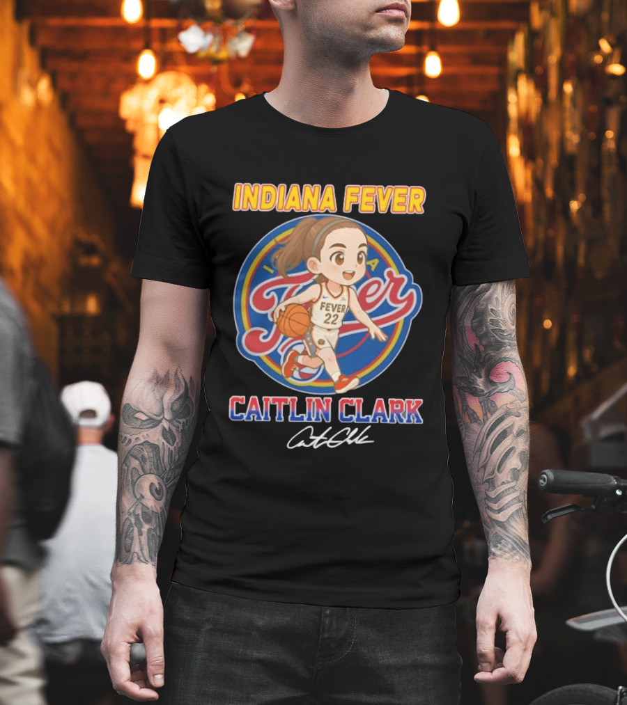Indiana Fever Basketball Caitlin Clark Chibi Anime T-Shirt
