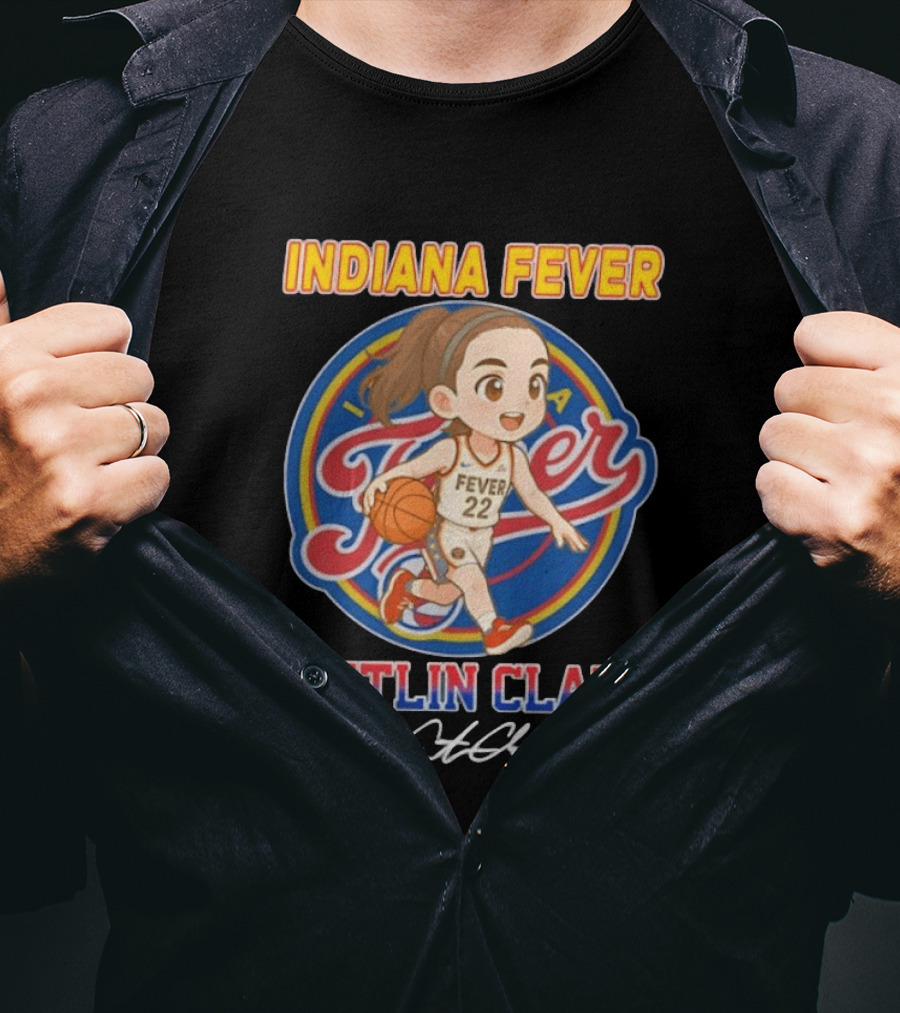 Indiana Fever Basketball Caitlin Clark Chibi Anime T-Shirt