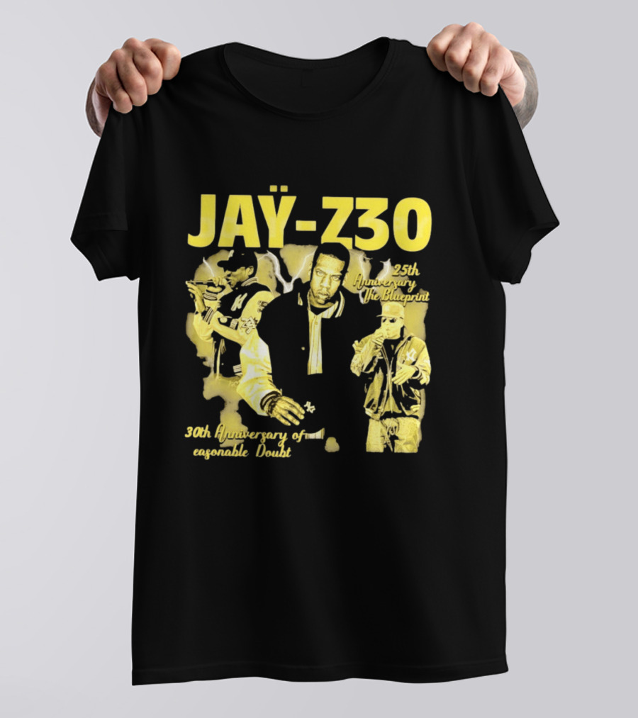 Jay Z30 Celebrating 25th Anniversary The Blueprint 30th Anniversary Reasonable Doubt T-Shirt