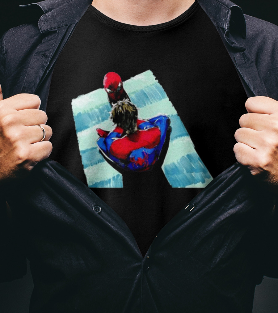 Spider Man Peter Parker Marvel Cinematic Universe Dual Perspective T-Shirt