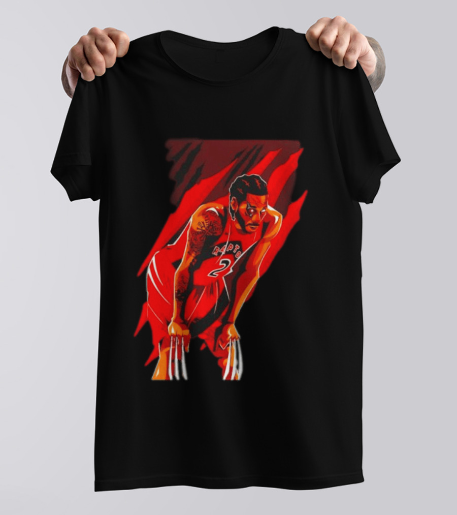 Kawhi Leonard Wolverine Claws Toronto Raptors 2 Jersey Return T-Shirt