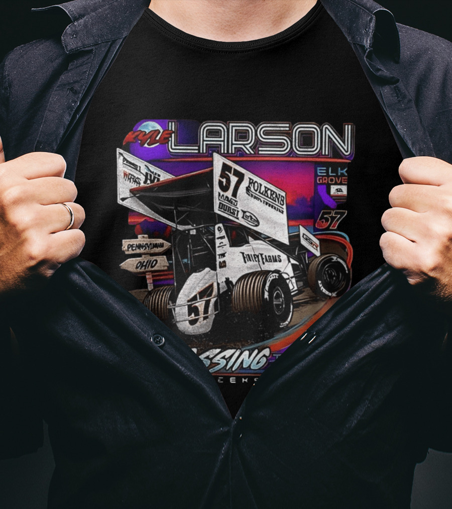 Kyle Larson 57 Sprint Car Passing You Speedweeks 2021 Pennsylvania Ohio Elk Grove T-Shirt