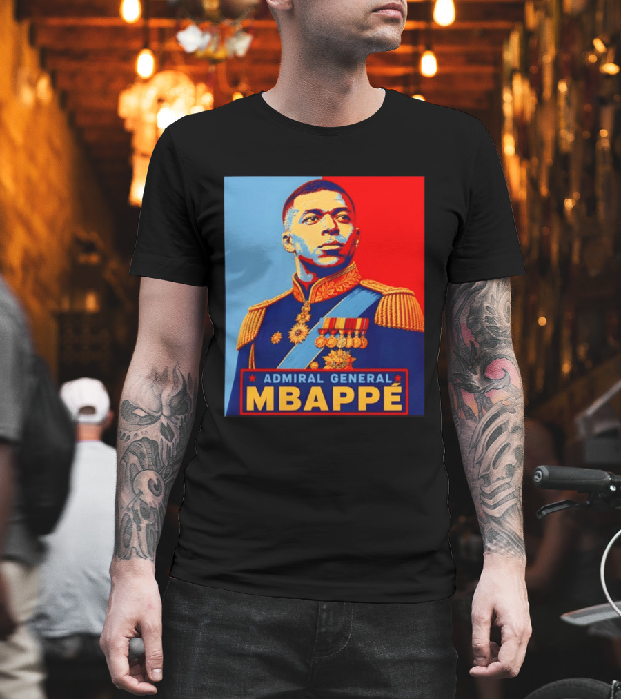 Admiral General Mbappe Propaganda Football T-Shirt