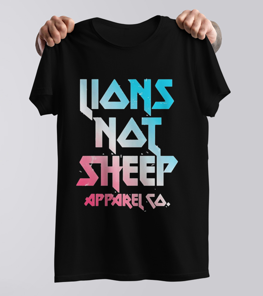 Lions Not Sheep Apparel Co. Mens Tagline Print T-Shirt