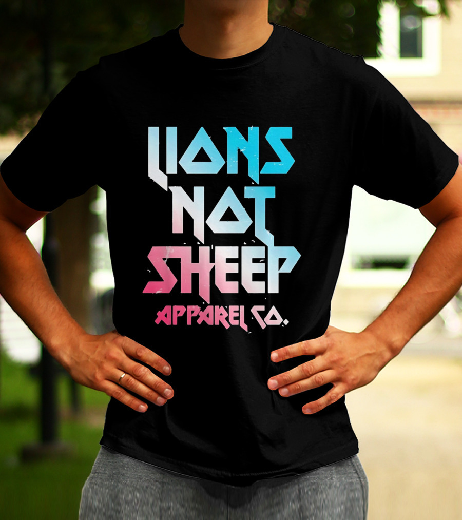 Lions Not Sheep Apparel Co. Mens Tagline Print T-Shirt
