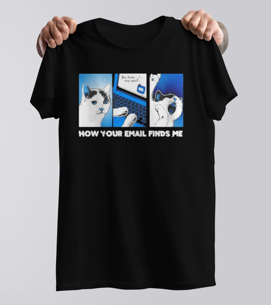You Have New Email How Your Email Finds Me Cat T-Shirt