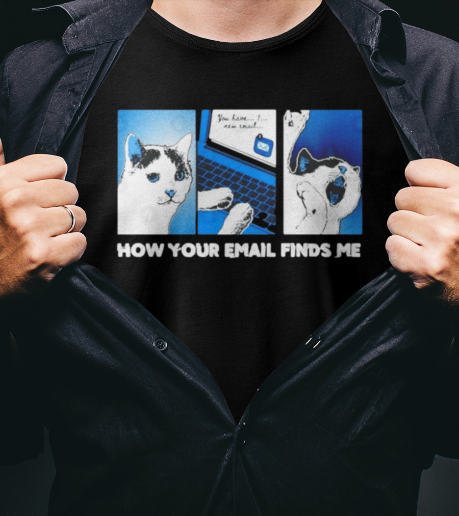 You Have New Email How Your Email Finds Me Cat T-Shirt