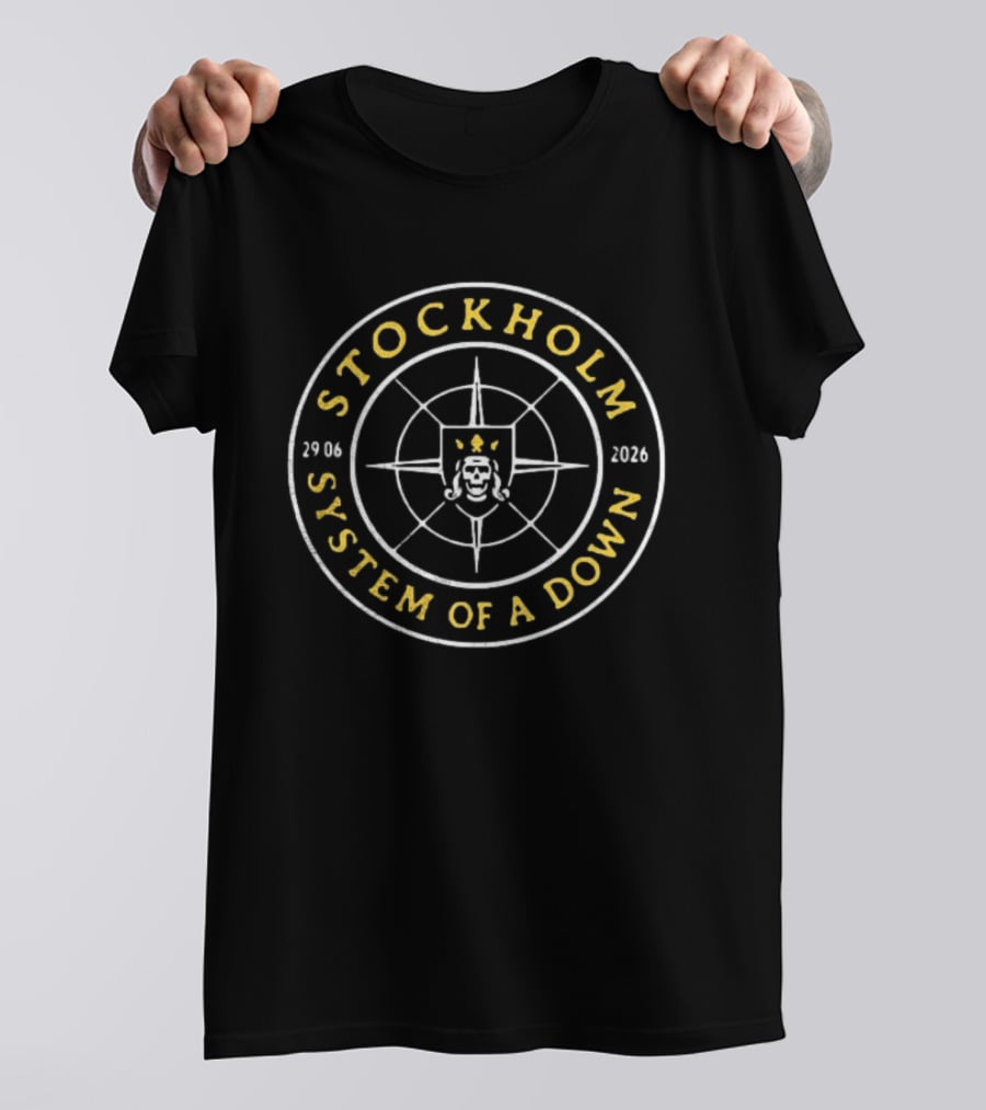 Stockholm System Of A Down Compass Emblem 2706 2026 T-Shirt