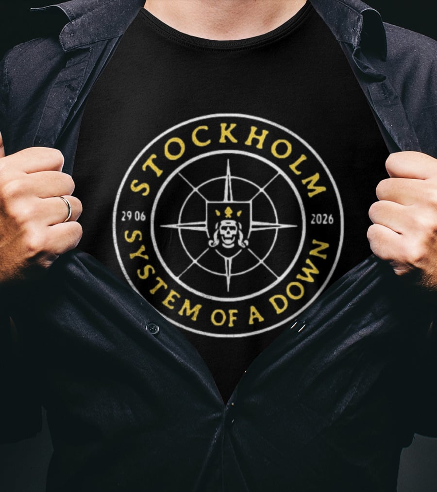 Stockholm System Of A Down Compass Emblem 2706 2026 T-Shirt