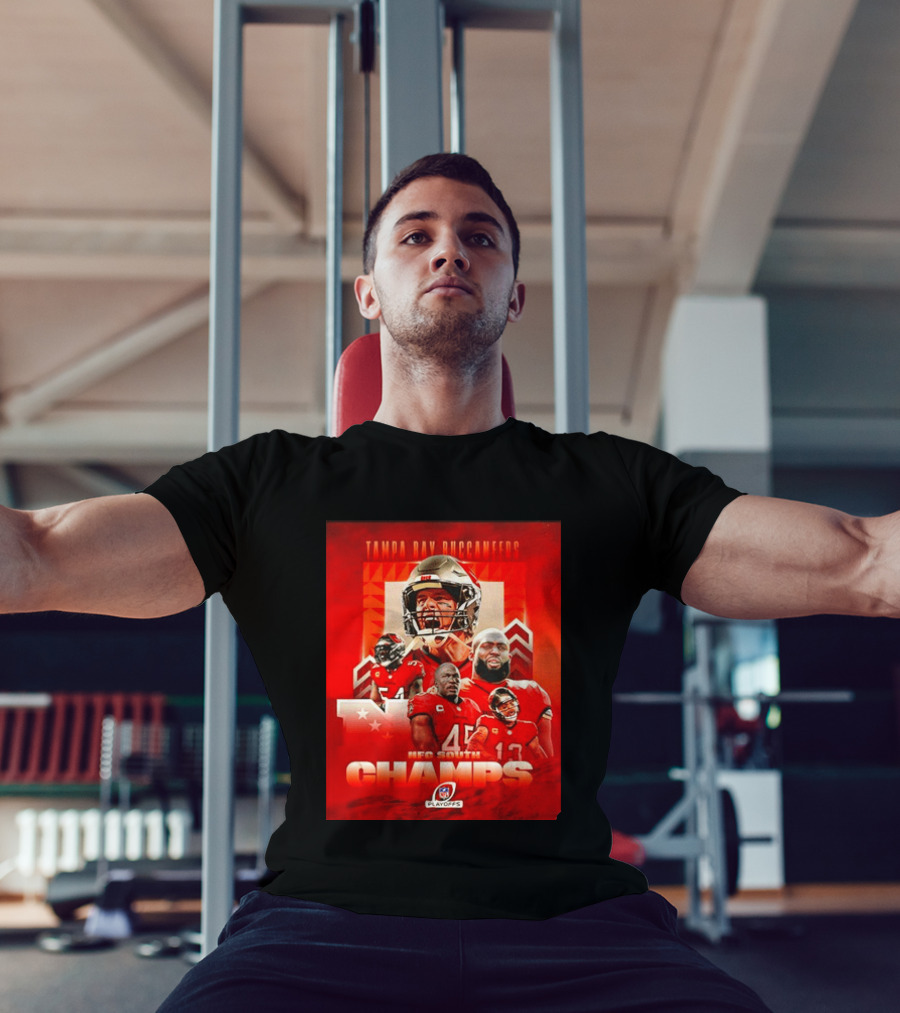 Tampa Bay Buccaneers NFL Playoffs NFC South Champs Celebration T-Shirt