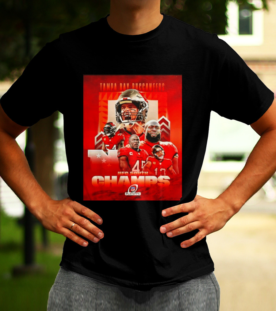 Tampa Bay Buccaneers NFL Playoffs NFC South Champs Celebration T-Shirt