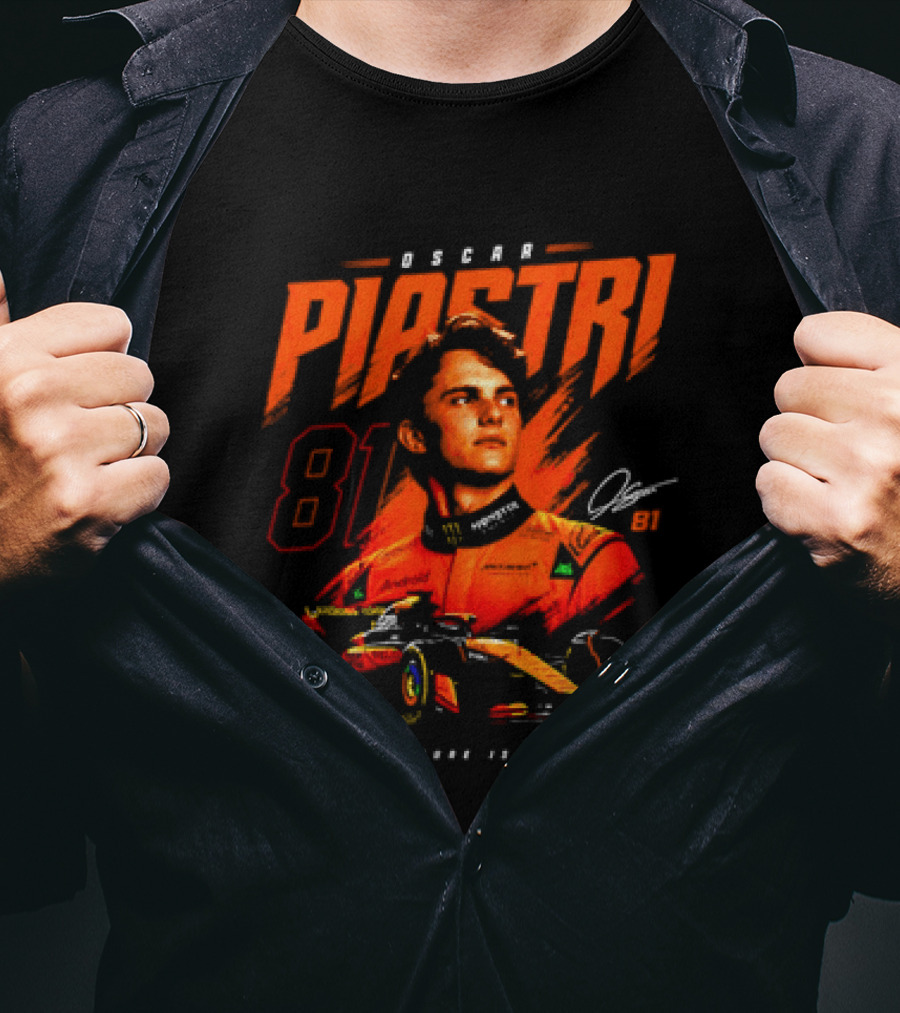 Oscar Piastri 81 McLaren Formula 1 The Future Is Orange T-Shirt
