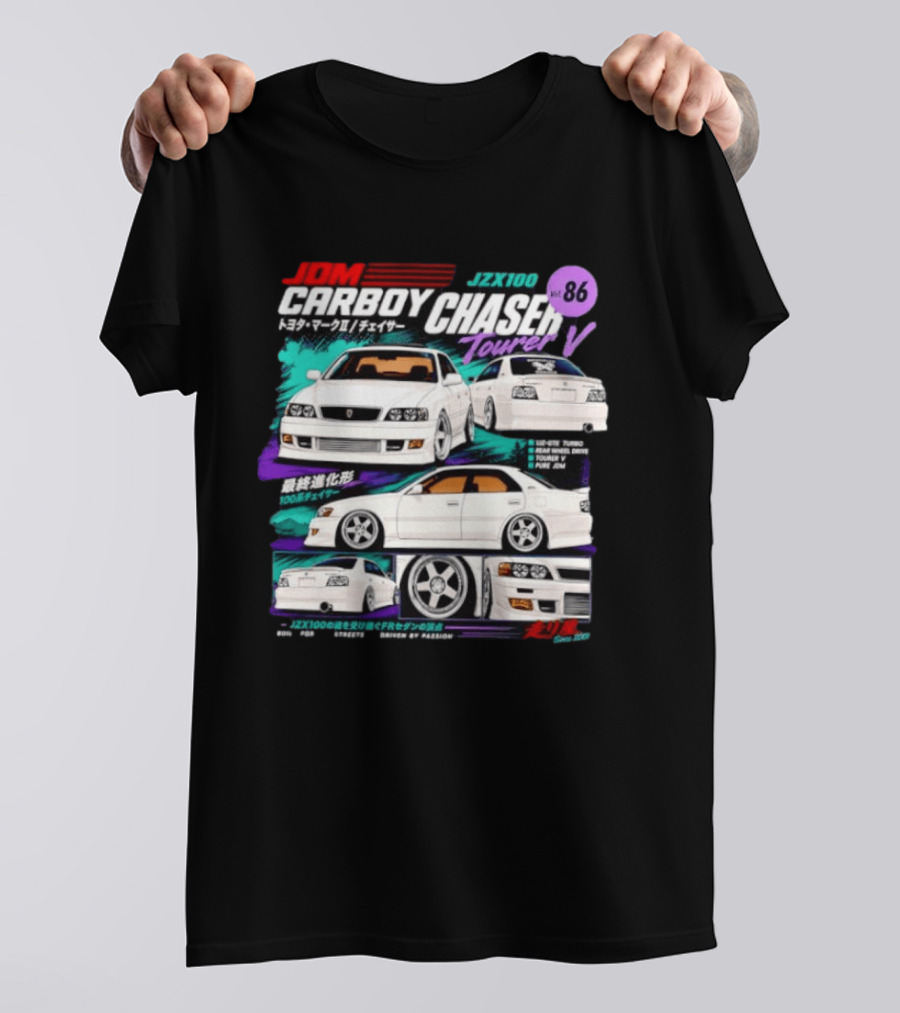 JDM Carboy Toyota JZX100 Chaser Tourer V 1Jz GTE Turbo Rear Wheel Drive Version 86 T-Shirt
