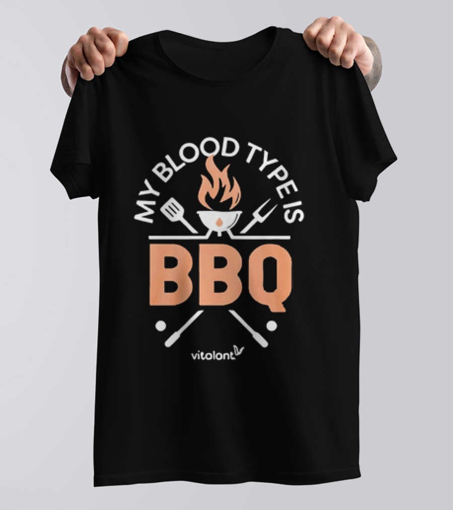 Vitalant Humor My Blood Type Is BBQ Grilling T-Shirt