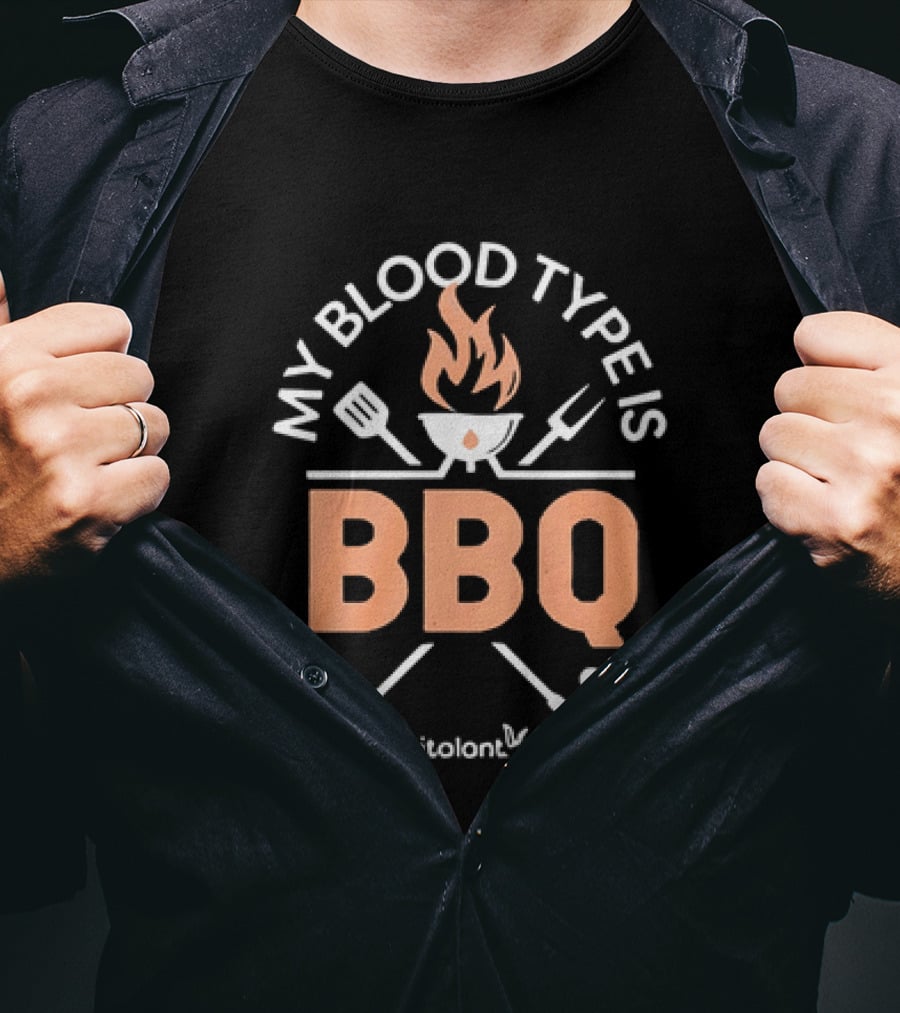Vitalant Humor My Blood Type Is BBQ Grilling T-Shirt